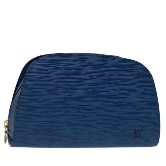LOUIS VUITTON Epi Dauphine GM Pouch Blue M48435 LV Auth 69549 - Picture 1 of 16
